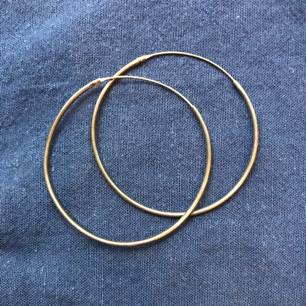 Vintage Sterling Silver Hoops